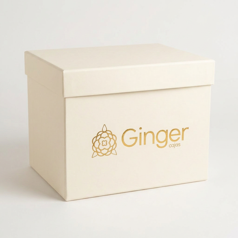Caja Cuadrada Mediana - white background